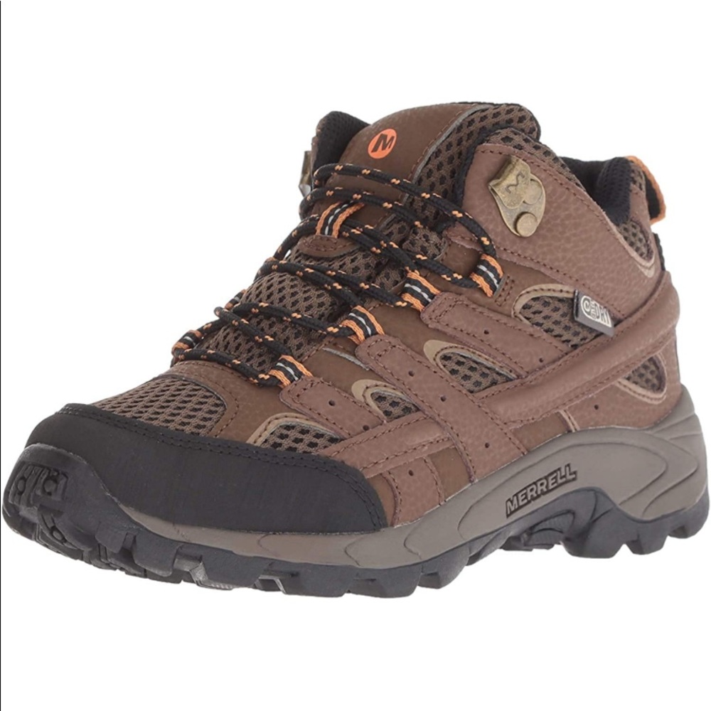 Merrell Kid's Moab 2 Mid Waterproof Hiking Boot Boys Size 6